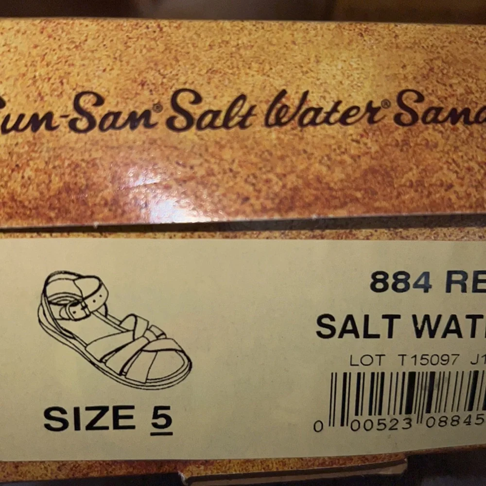 AUTH NIB Salt Water the Original Sandal Toddler Little Kids RED